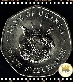 Km 29 Uganda 5 Shillings 1987 XFC Heptagonal ®