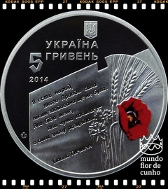 Km 744 Ucrania 5 Hryven 2014 XFC Proof Colorida # 70º aniversário da libertação da Ucrânia dos invasores fascistas © - comprar online