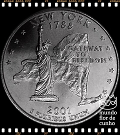 Km 318 Estados Unidos da América Quarter Dolar # Série dos 50 Estados Norte Americanos: New York (Nós Temos Mais de Uma Data # Favor Escolher uma Data Abaixo e o Estado de Conservação) 2001 © na internet