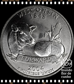 Km 359 Estados Unidos da América Quarter 2004 D XFC # Série dos 50 Estados Norte Americanos: Wisconsin ©