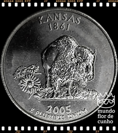 Km 373 Estados Unidos da América Quarter 2005 D XFC # Série dos 50 Estados Norte Americanos: Kansas ©