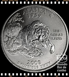 Km 424 Estados Unidos da América Quarter 2008 P XFC # Série dos 50 Estados Norte Americanos: Alaska ©