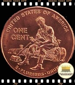 Km 442 Estados Unidos da América 1 Cent 2009 D XFC Lincoln sentado em tronco deitado ® na internet