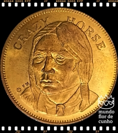 Estados Unidos da América Medalha Husky Oil - Rugged Americans: Crazy Horse # ND (1970) XFC ©