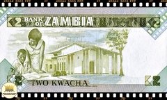 .P24c Zambia 2 Kwacha ND(1980-88) FE - comprar online