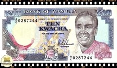 .P31a Zambia 10 Kwacha ND(1989-91) FE - Mundo Flor de Cunho | Numismática