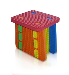 Set Mesita goma eva cuadrada + 2 banquitos cuadrados para niños en internet