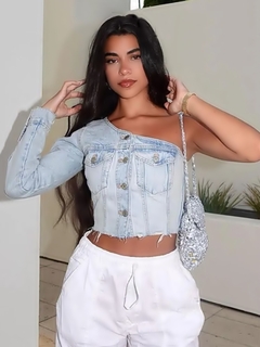 Blusa Jeans Assimétrica