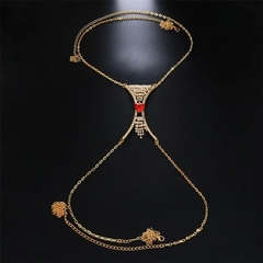 Body Chain Pedra Coração - Ref.005 - DMS Boutique 