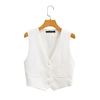 colete feminino curto branco zara