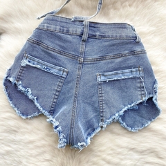 Conjunto Top e Short Jeans Coração 