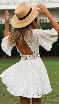 Vestido de Lese Manga Borboleta DMS Boutique