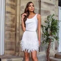 Conjunto com Saia de Plumas - Ref.2039 na internet