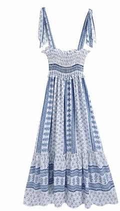 Vestido Estampado Porcelana - Ref.1813 - comprar online