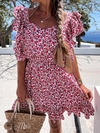 Vestido Floral Decote nas Costas