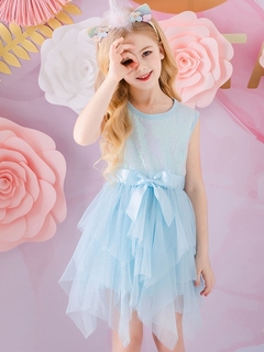 Vestido Infantil Azul Claro | DMS Boutique