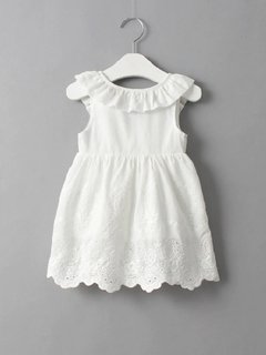 Vestido Branco Infantil Laço
