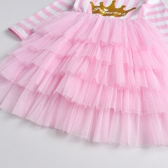 vestido infantil listrado