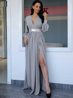 Vestido Longo Cinza  1