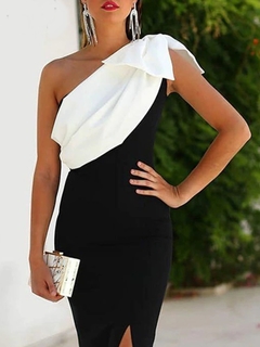 Vestido Longo Preto e Branco | DMS Boutique