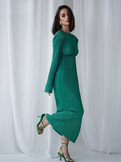 Vestido Plissado Verde - Ref.1956 - comprar online