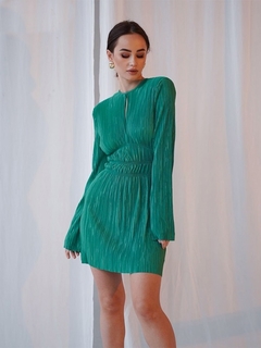 Vestido Plissado Verde