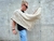 Poncho de lana clásico corto - beige ceniza oscuro - Las Zainas