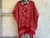 Poncho corto de lana clásico con cierre y capucha - rojo - comprar online