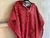 Poncho corto de lana clásico con cierre y capucha - rojo