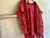 Ruana corta de lana clásica con capucha - roja