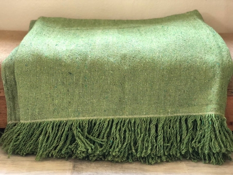 Manta de lana pesada - verde pasto