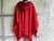 Poncho de lana pesado con capucha - rojo - comprar online