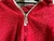 Poncho de lana pesado con cierre y capucha - rojo - comprar online
