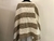 Poncho de lana pesado - arpillera y blanco - comprar online