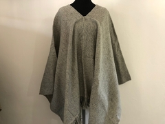 Poncho de lana pesado - gris