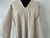 Túnica de lana pesada - crudo c/ rayas negras - comprar online