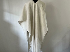 Túnica abierta de lana pesada - blanco - comprar online