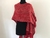 Ruana de lana clásica corta - rojo - comprar online