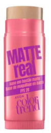 Base em Bastão Matte Real FPS20 [Color Trend - Avon] - Nécessaire Mix | Loja de Beleza Online