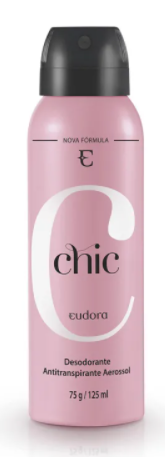 Desodorante Antitranspirante Aerosol Chic 125ml [Eudora] - comprar online