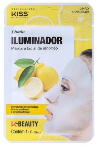 Máscara Facial Iluminadora de Limão 20ml [Kiss New York]