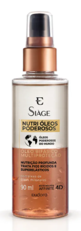 Óleo Bifásico Capilar Nutri Óleos Poderosos 90ml [Siàge - Eudora]