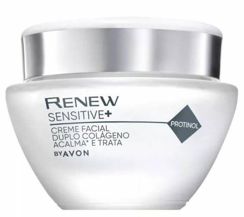 Creme Sensitive + Duplo Colágeno 50g [Renew - Avon]