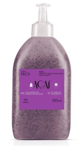 Sabonete Líquido Esfoliante Corporal Açaí 185ml [Ekos - Natura]