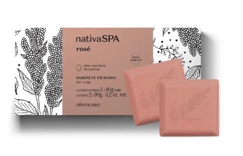 Sabonete em Barra Rosé 2x90g [Nativa Spa - O Boticário]