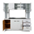 Set Combo Cocina Alacena Bajomesada Bacha Organizador Modular Línea Arco - El Foco