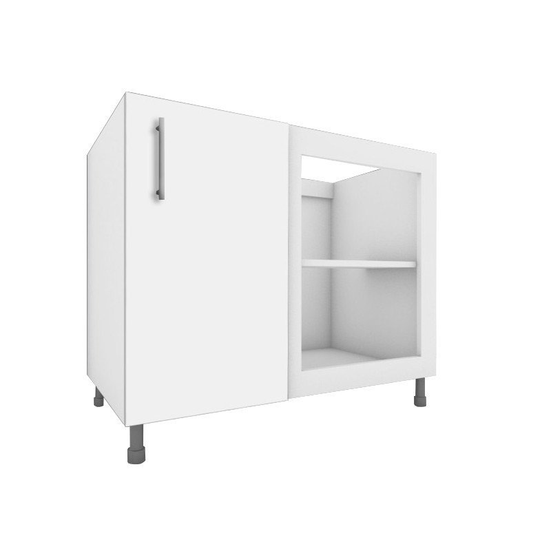 Modulo alto para cocinas, esquinero 63x63, mueble de 80cm a altura blanco  tablero 16mm