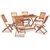 Juego de Mesa de madera con 6 sillas Amancay Plegables