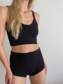 CULOTTE Y TOP OLIVO Negro - comprar online