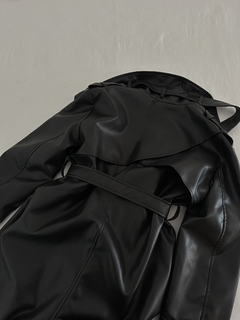 TRENCH LEATHER BLACK